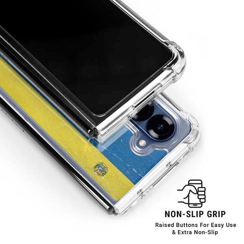 Venezuela Flag Distressed Galaxy Z Fold6 Clear Case